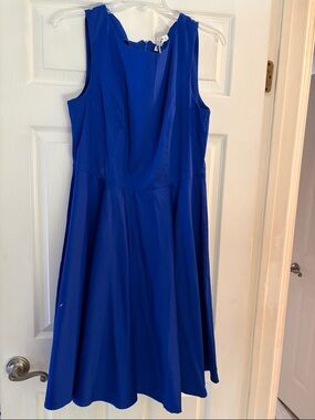 Grace Karin Sleeveless A-Line Midi Dress in Royal Blue 50’s swing style.  NWT